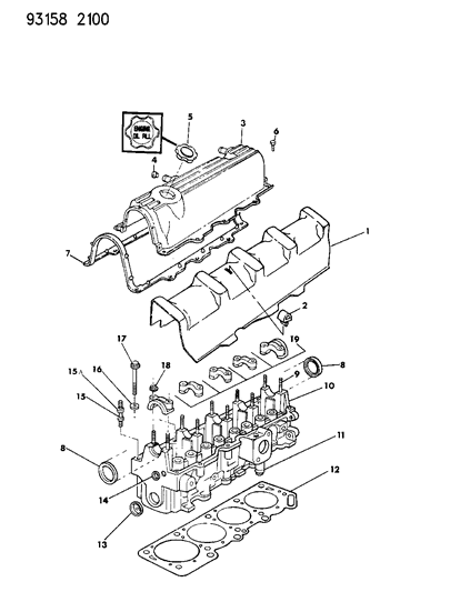 1993 Dodge Spirit Cylinder Head Diagram 1