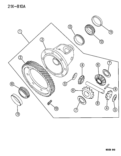 1995 Chrysler Cirrus Differential Diagram