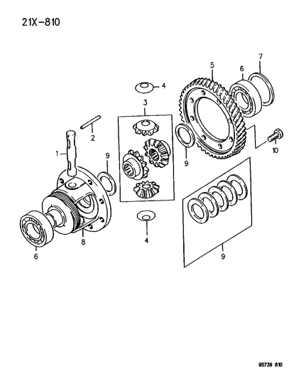 1995 Dodge Stealth Differential Manual Transaxle Diagram