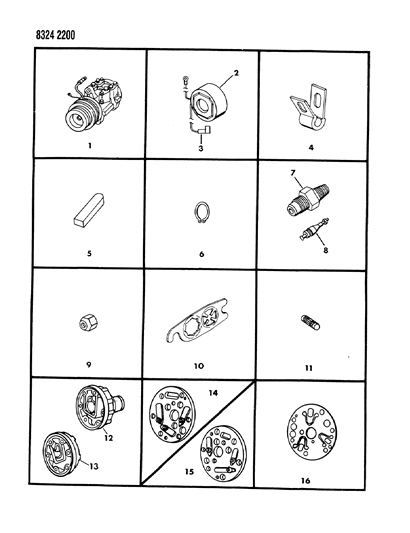 1989 Dodge Dakota Compressor, Air Conditioning Diagram