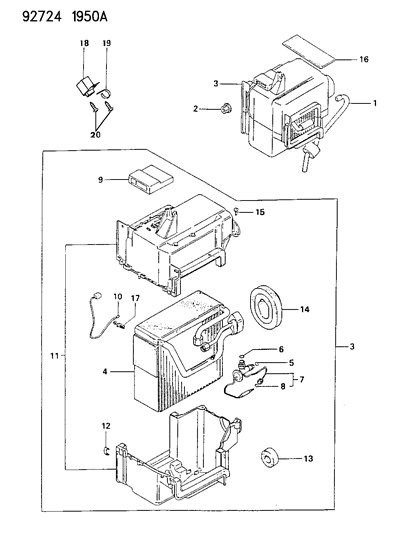 1994 Dodge Colt Air Conditioner Unit Diagram 1