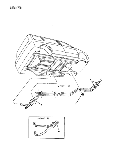 1988 Dodge Caravan Plumbing - Heater Auxiliary Diagram
