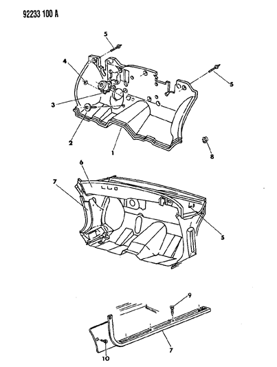 1992 Chrysler LeBaron Panel-COWL/SCUFF Plate Left Diagram for EN91KB9
