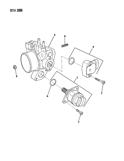 1989 Chrysler TC Maserati Throttle Body Diagram 1