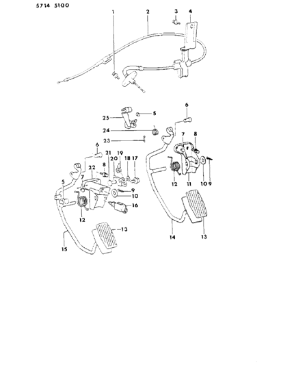 1986 Dodge Conquest Accelerator Linkage Diagram