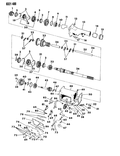 1988 Dodge W350 Transmission, Overdrive Diagram