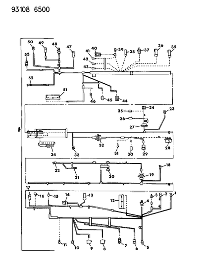 1993 Chrysler LeBaron Wiring - Headlamp To Dash Diagram