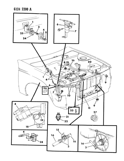 1986 Dodge 600 Plumbing - A/C & Heater Diagram