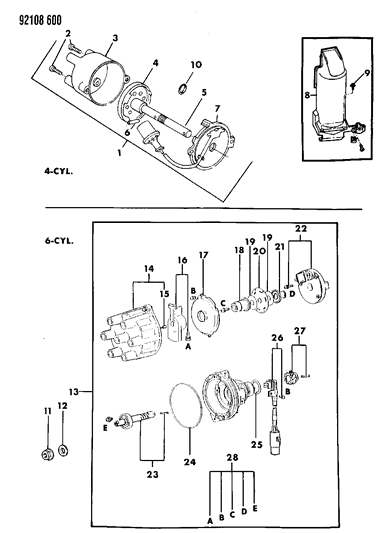 1992 Dodge Shadow Distributor Diagram