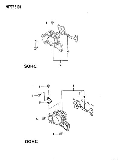 1991 Dodge Stealth Water Pump Diagram