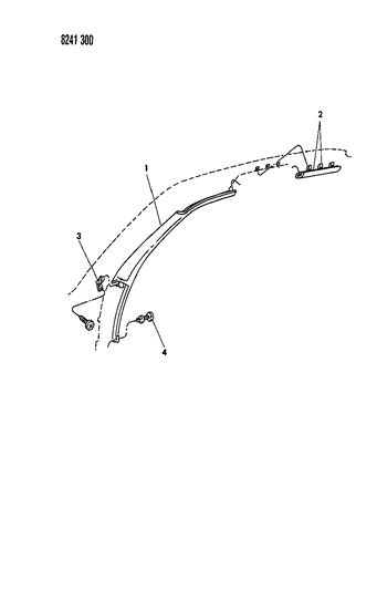 1988 Dodge Dynasty Mouldings - Garnish Diagram