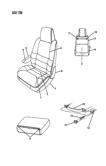 1988 Dodge Caravan Front Seat Diagram 6