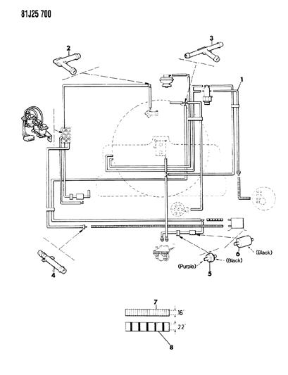 1985 Jeep Wrangler Emission Control Vacuum Harness Diagram