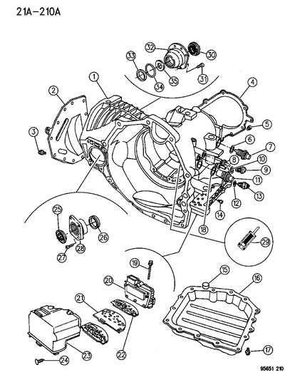 1995 Chrysler Sebring Case, Extension & Solenoid Diagram