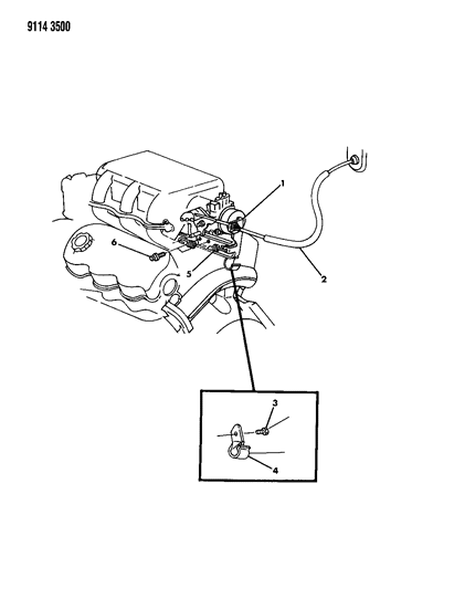 1989 Dodge Spirit Throttle Control Diagram 1