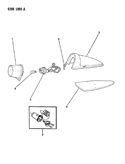 1987 Dodge D150 Lamp - Clearance Diagram