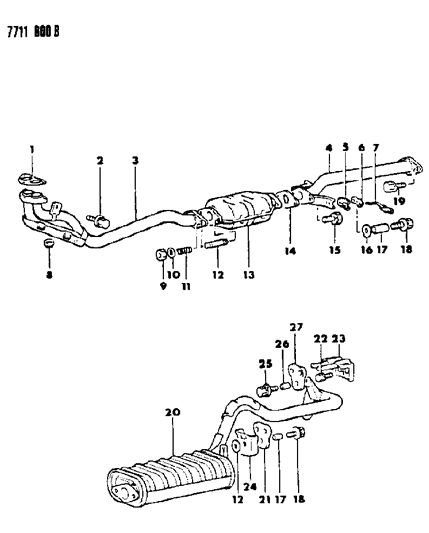 1988 Dodge Ram 50 Bushing Diagram for MB549178