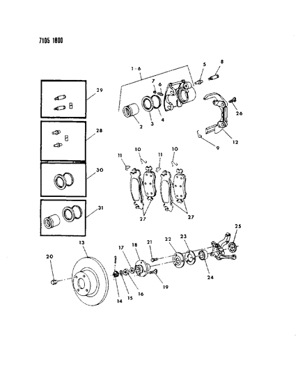 1987 Dodge Omni Front Brakes Diagram