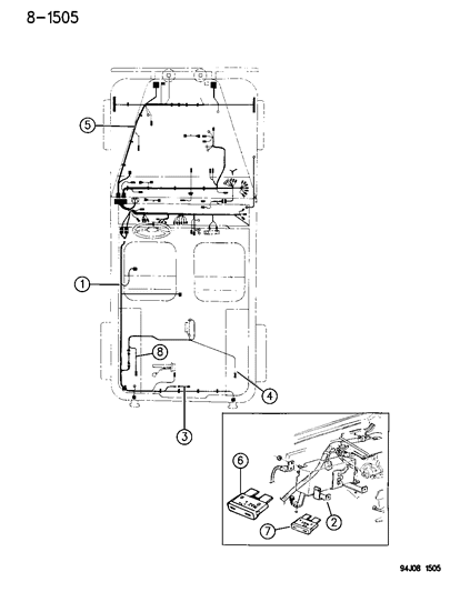 1994 Jeep Wrangler Wiring - Body & Accessories Diagram
