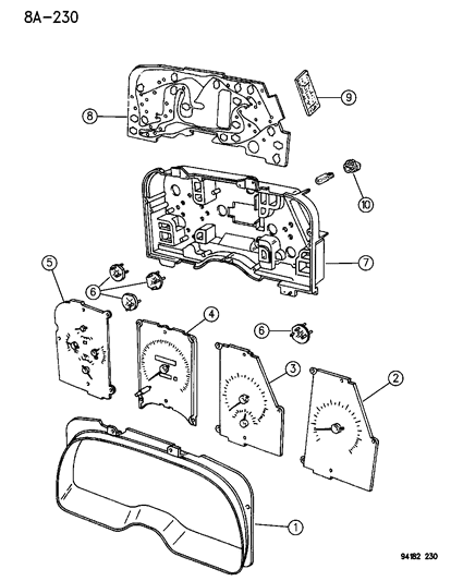 1995 Chrysler LeBaron Instrument Cluster Diagram