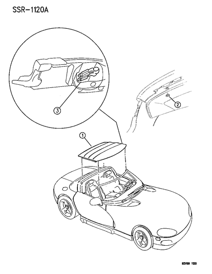 1995 Dodge Viper Tourette Assembly-Top Diagram