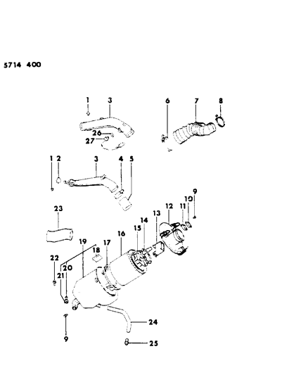 1986 Dodge Conquest Air Cleaner Diagram 2