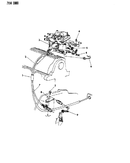 1987 Chrysler LeBaron Throttle Control Diagram 1