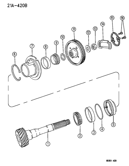 1995 Dodge Neon Shaft - Transfer Diagram