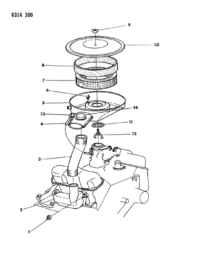 1987 Dodge Dakota Air Cleaner Diagram 2