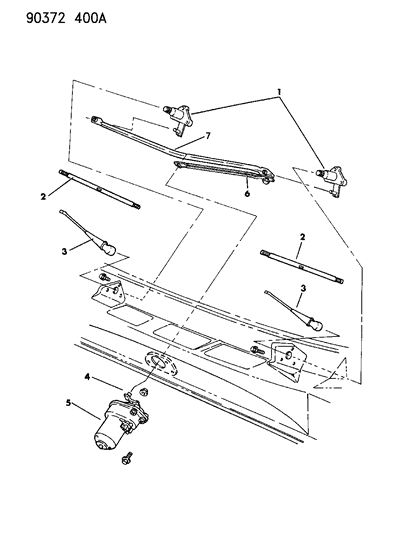 1990 Dodge W150 Windshield Wiper System Diagram