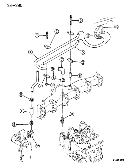 1996 Dodge Ram 3500 Hose & Sl-& Sleeve Assembly - Diesel RETU Diagram for 55035596