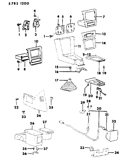 1985 Dodge Conquest Console Diagram