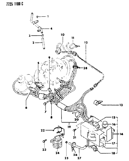 1987 Dodge Ram 50 EGR System Diagram