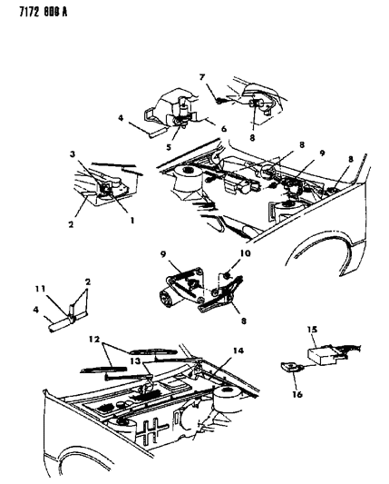 1987 Chrysler LeBaron Windshield Wiper & Washer System Diagram