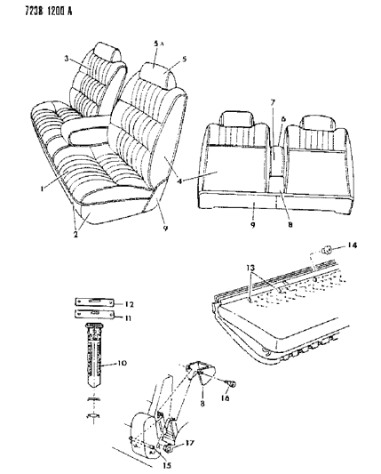 1987 Chrysler New Yorker Front Seat Diagram 2