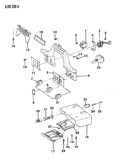 1987 Jeep Wrangler RHEOSTAT-DELCO 1995312 Diagram for 56001864