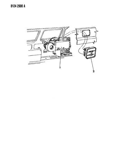 1988 Dodge Grand Caravan Rear A/C & Heater Unit Diagram