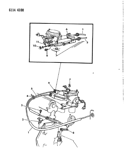 1986 Dodge Daytona T/CONT Diagram for 4306187