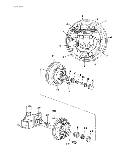 1984 Chrysler New Yorker Brakes Rear And Wheel Bearings Diagram