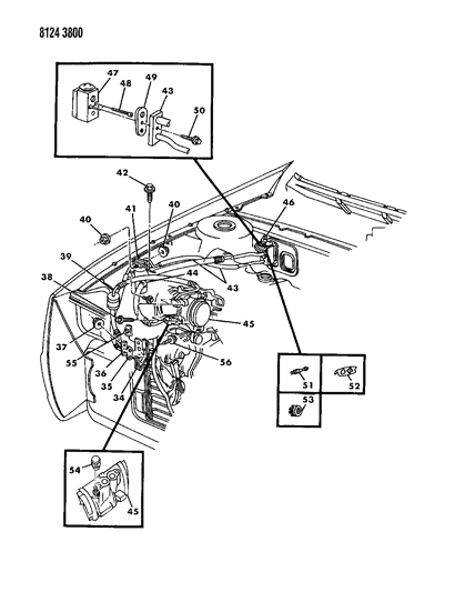 1988 Dodge Daytona Plumbing - A/C & Heater Diagram 2