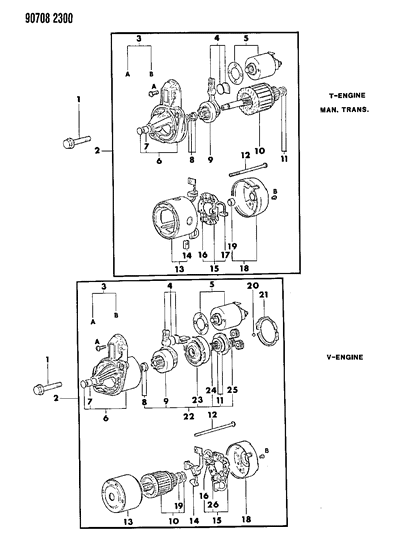 1990 Dodge Ram 50 Starter Diagram