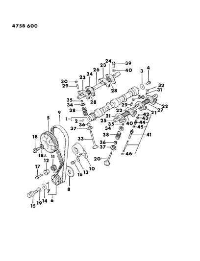 1984 Dodge Colt Bolt-HEXAGON FLANGE Head Diagram for MF140285