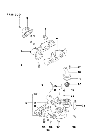 1984 Dodge Colt Manifolds Diagram 5