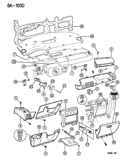 1995 Dodge Neon Instrument Panel Diagram