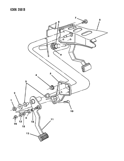 1987 Dodge Dakota Clutch Pedal Diagram