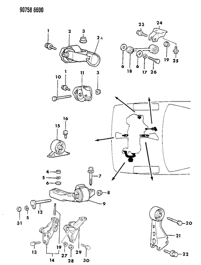 1990 Dodge Colt Engine Mounting Diagram 2