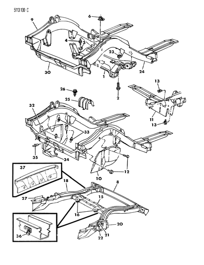 1985 Dodge Charger Frame Diagram