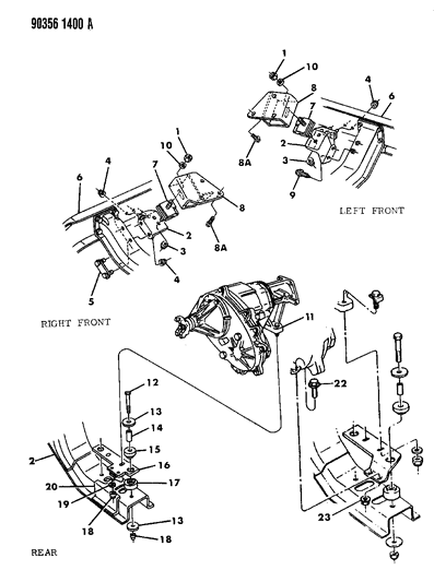 1990 Dodge D250 Engine Mounting Diagram 2