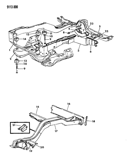 1989 Dodge Diplomat Frame Diagram