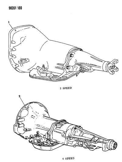 1990 Dodge W150 Automatic Transmission Assembly Diagram